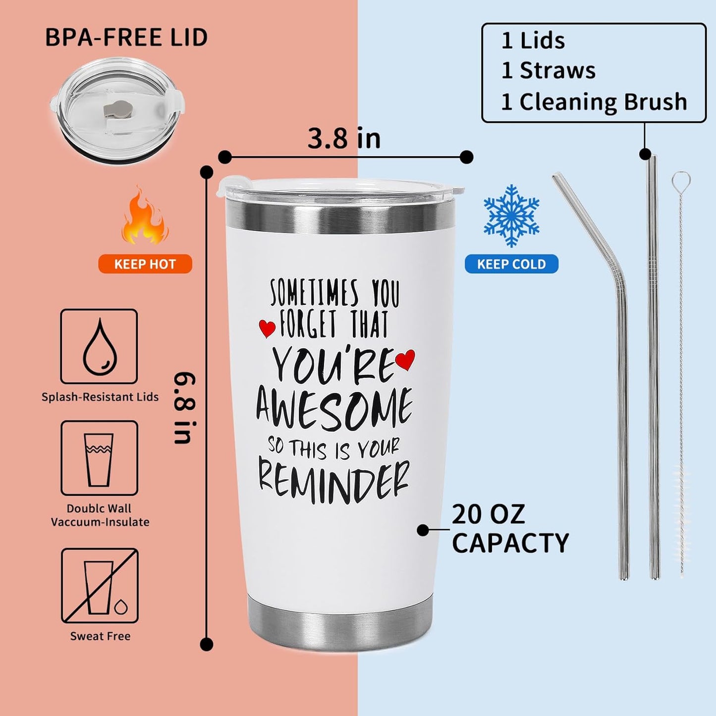 20oz Stainless Steel Tumbler Set - Online Swap Meet