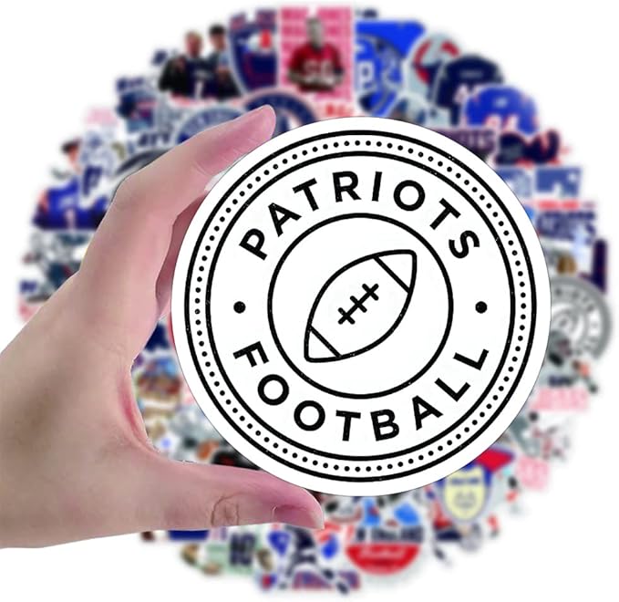 104pc Football Rugby Stickers - Patriots - Online Swap Meet