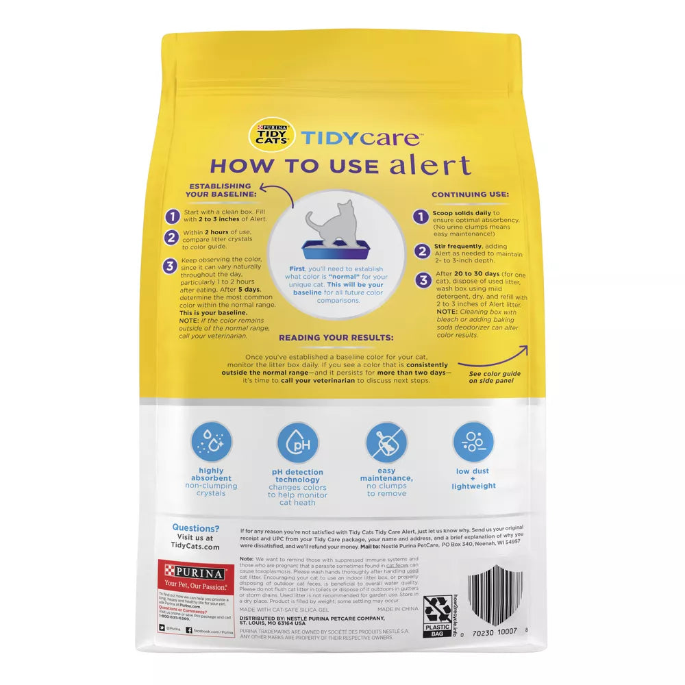 Purina Tidy Cats Care Alert Cat & Kitty Litter with pH Health Detection - 8lbs - Online Swap Meet