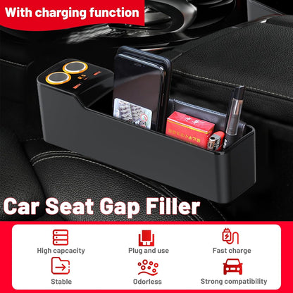 Car Seat Gap Filler Organizer, 75W Charging, Storage Box, 2 Pack (Large) - Online Swap Meet