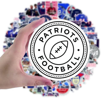 104pc Football Rugby Stickers - Patriots - Online Swap Meet